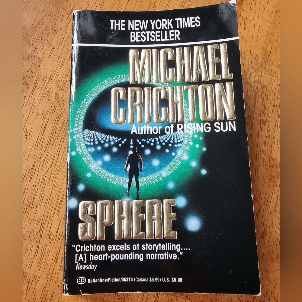Michael Crichton Sphere Paperback Book Vintage 80s